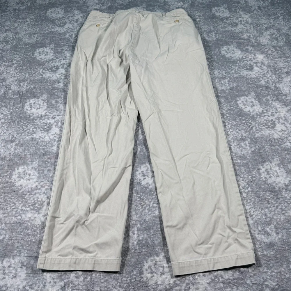 Polo Ralph Lauren Andrew Pant Mens 40x32 Khaki Tan Pleated Chino Cotton Trousers